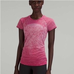🌼Lululemon Swiftly Tech Short Sleeve Shirt 2.0 Gradient Block Pink Peony Size 4